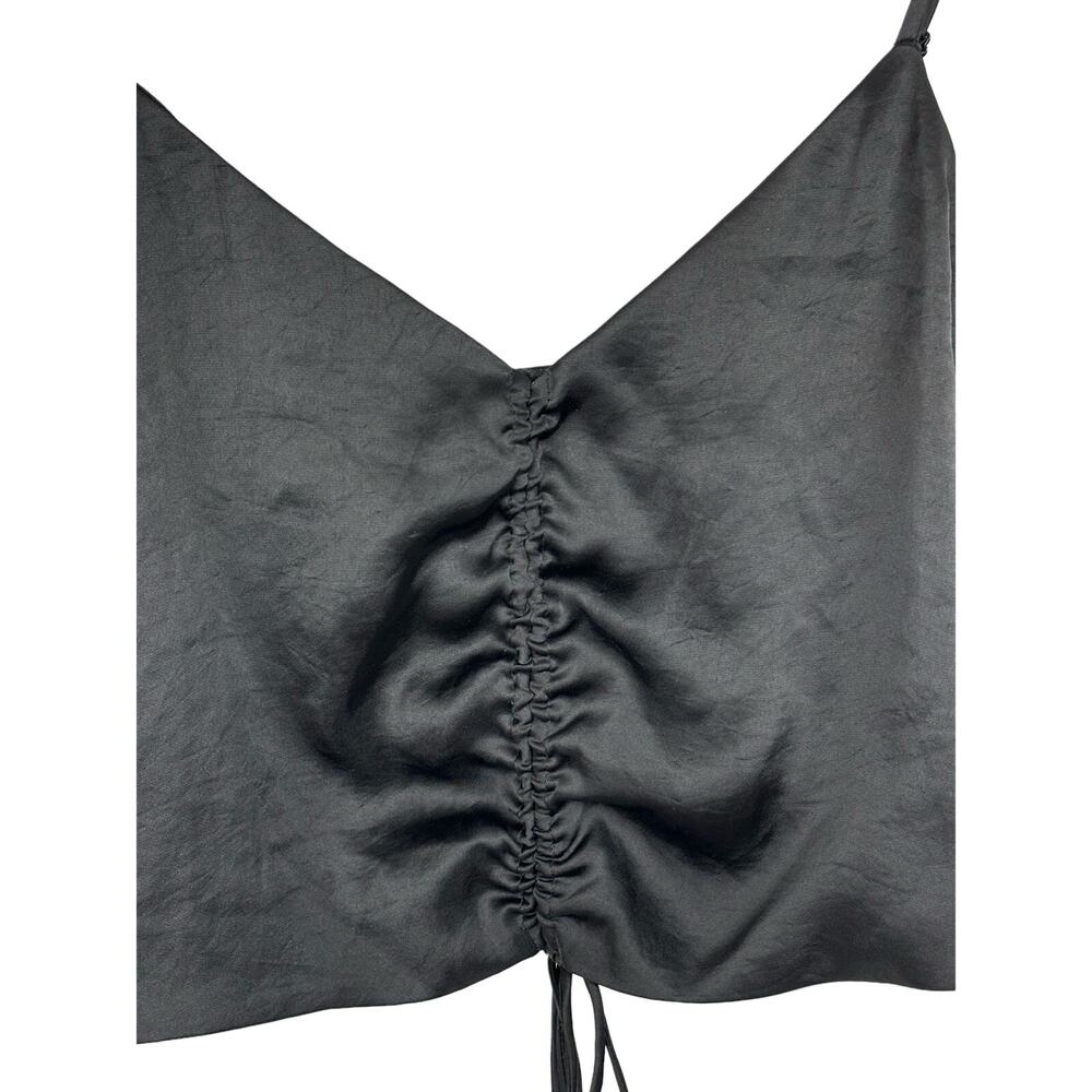 Wilfred Aritzia Black Silky Spaghetti Strap Cami Size S Coquette Y2K Goth